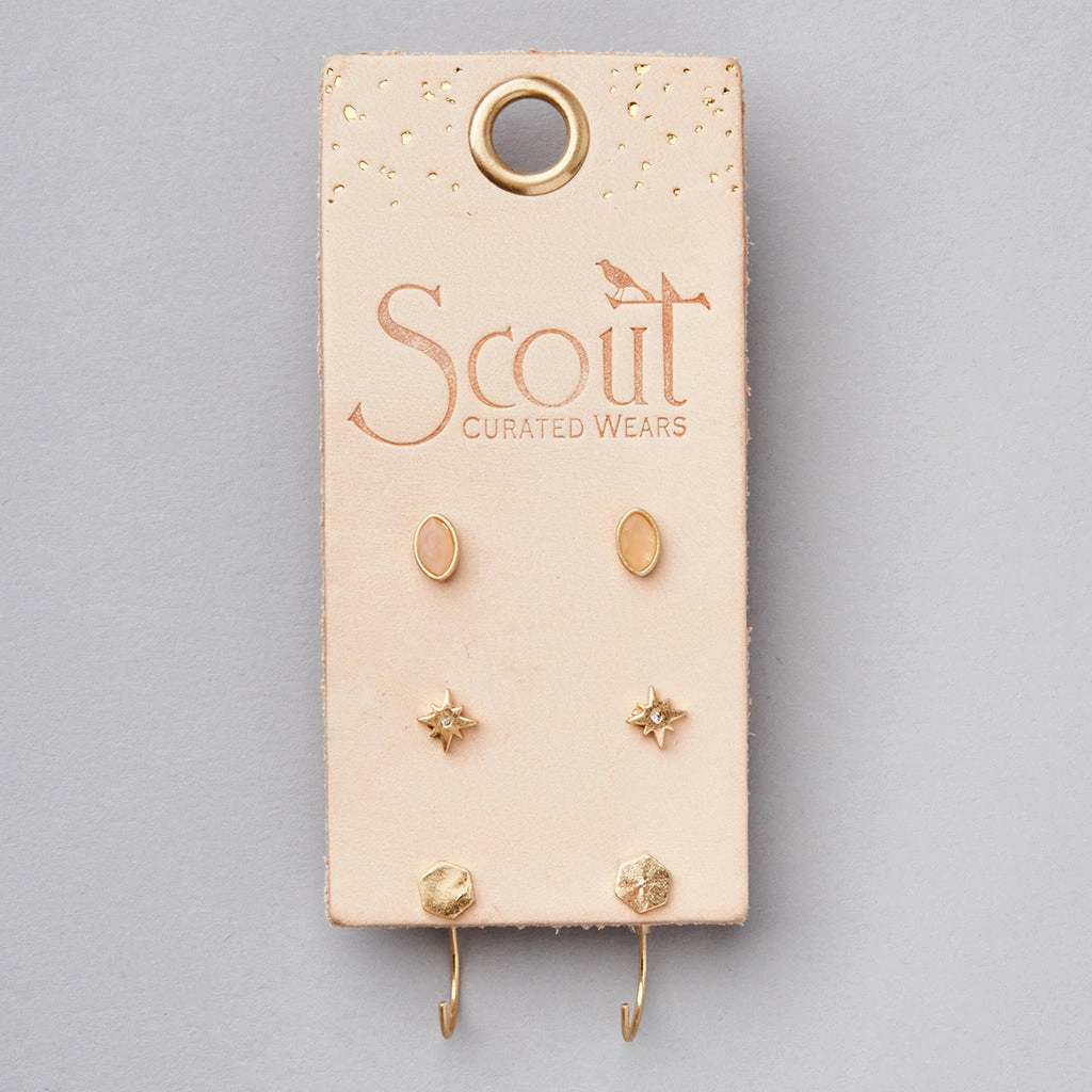 Gabby Stud Trio – Gold