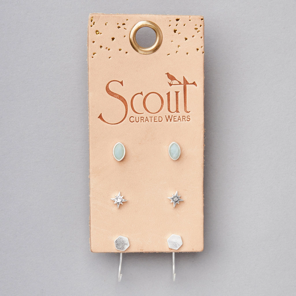 Gabby Stud Trio – Silver