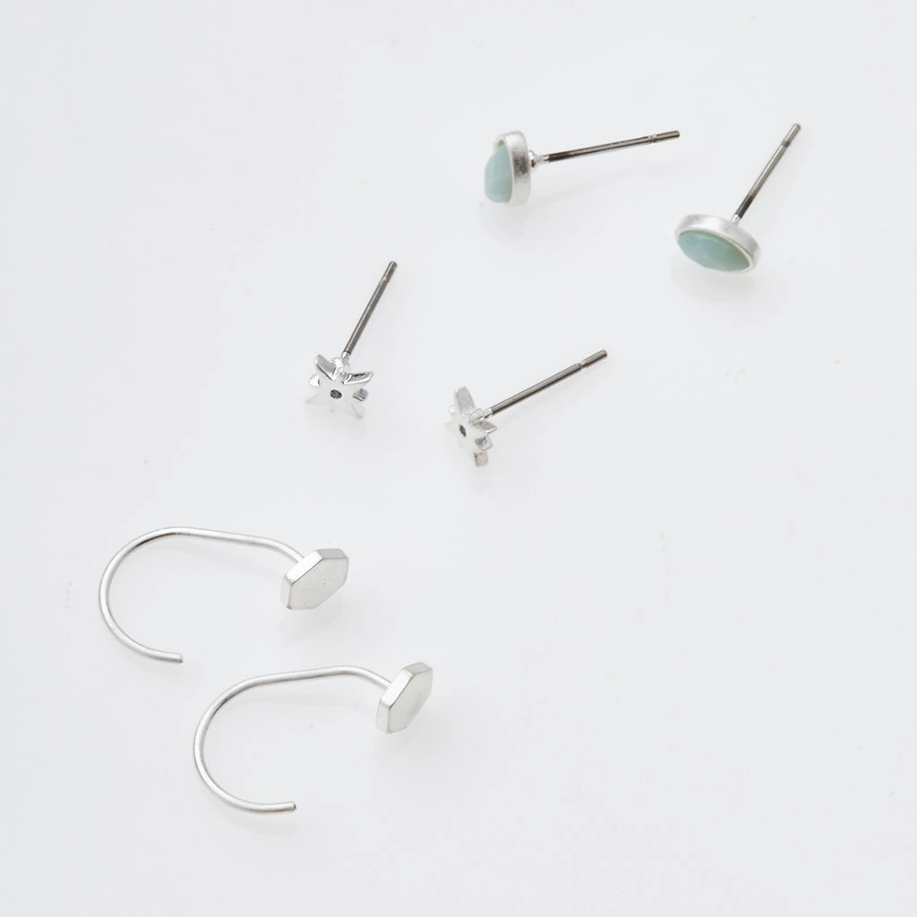 Gabby Stud Trio – Silver