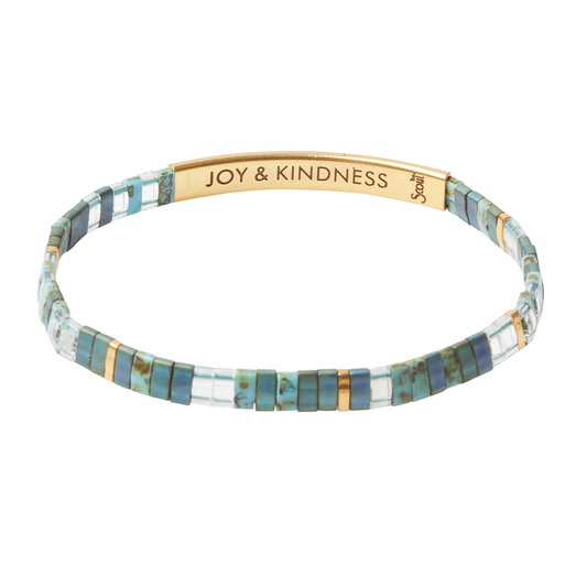 Good Karma Miyuki Bracelet | Joy & Kindness – Marine/Gold