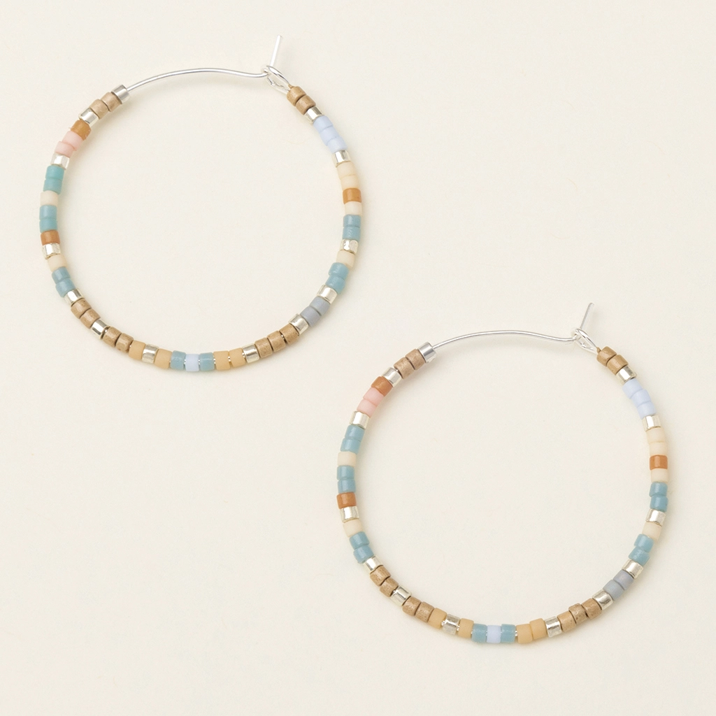 Miyuki Bead Hoops – Desert Blue