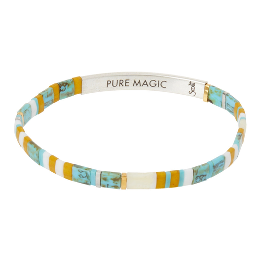 Good Karma Miyuki Bracelet | Pure Magic – Turquoise/Silver