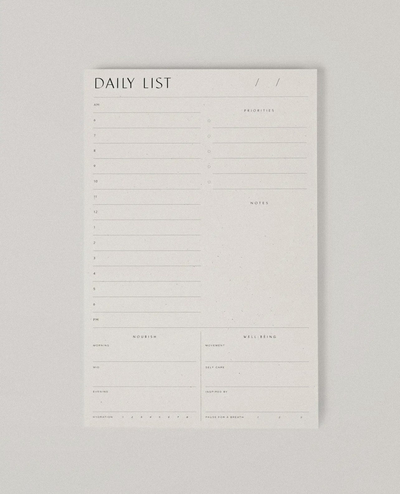 Daily List Pad