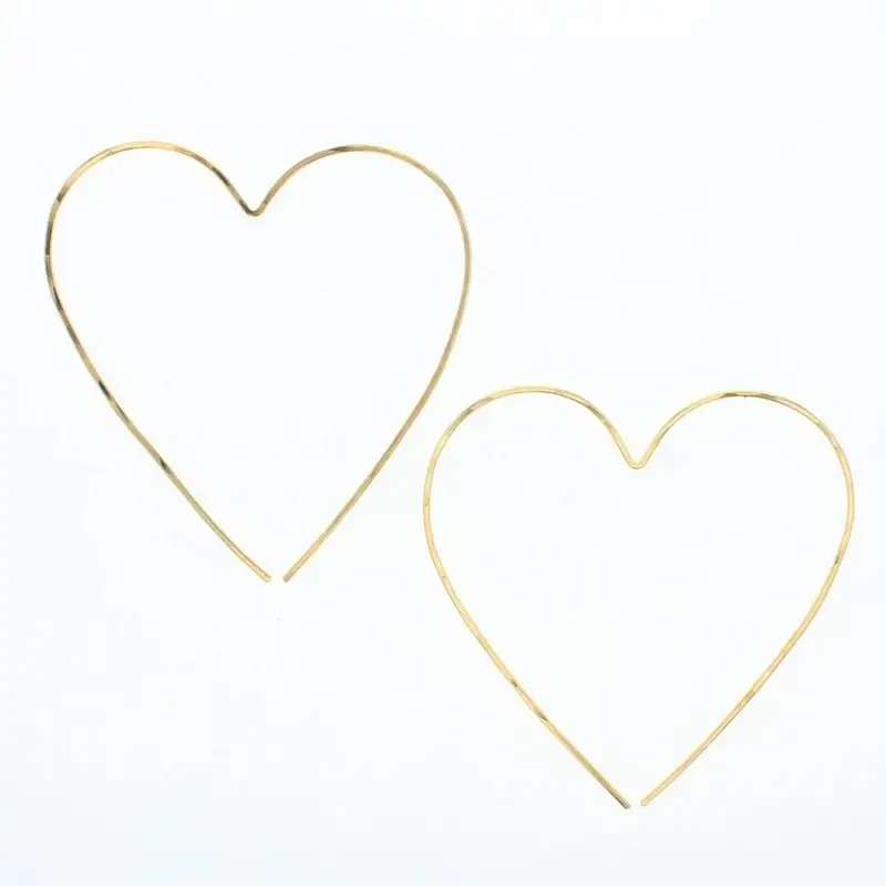 Heart Hoop Earrings - 14k Gold Filled