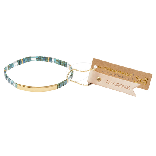 Good Karma Miyuki Bracelet | Joy & Kindness – Marine/Gold