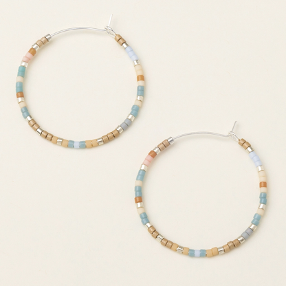 Miyuki Bead Hoops – Desert Blue
