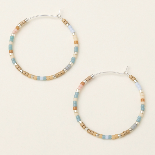 Miyuki Bead Hoops – Desert Blue