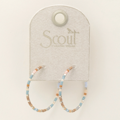 Miyuki Bead Hoops – Desert Blue