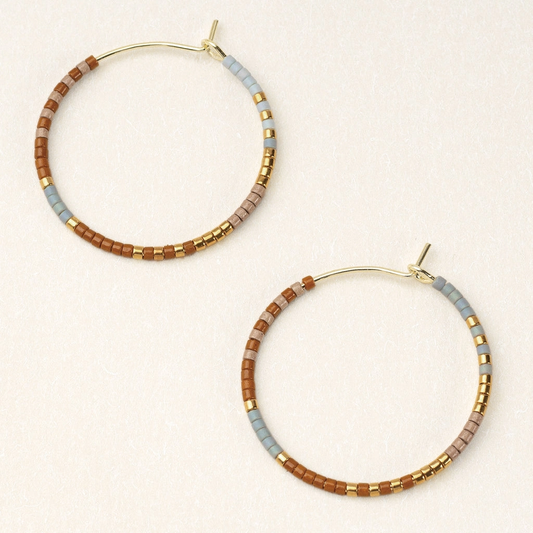 Miyuki Bead Hoops – Desert Multicolor