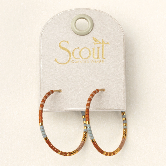 Miyuki Bead Hoops – Desert Multicolor