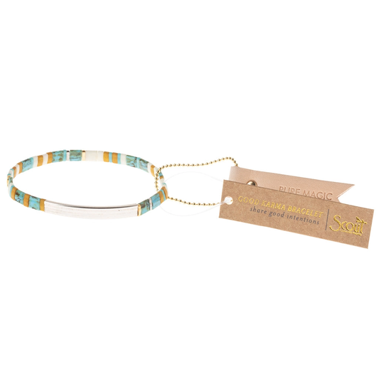 Good Karma Miyuki Bracelet | Pure Magic – Turquoise/Silver