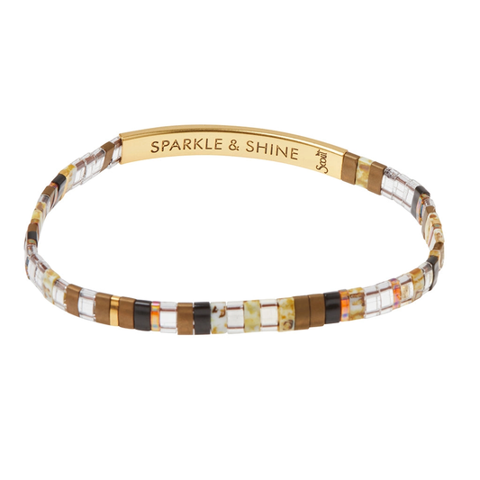 Good Karma Miyuki Bracelet | Sparkle & Shine – Topaz/Gold
