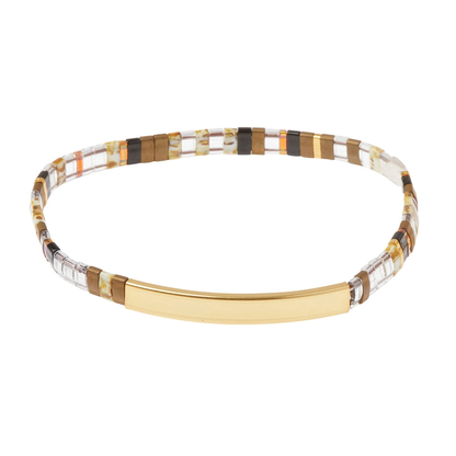 Good Karma Miyuki Bracelet | Sparkle & Shine – Topaz/Gold