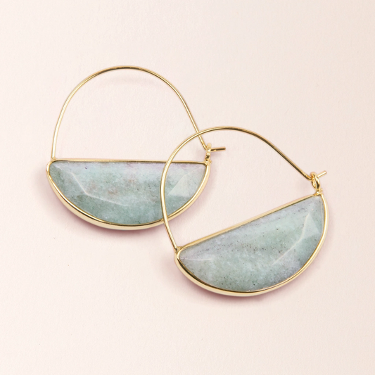 Stone Prism Hoop – Amazonite